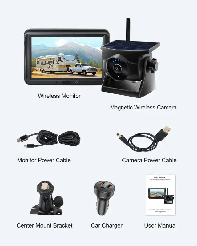 Magnetic Solar Powered Camera - With Mounting Screen