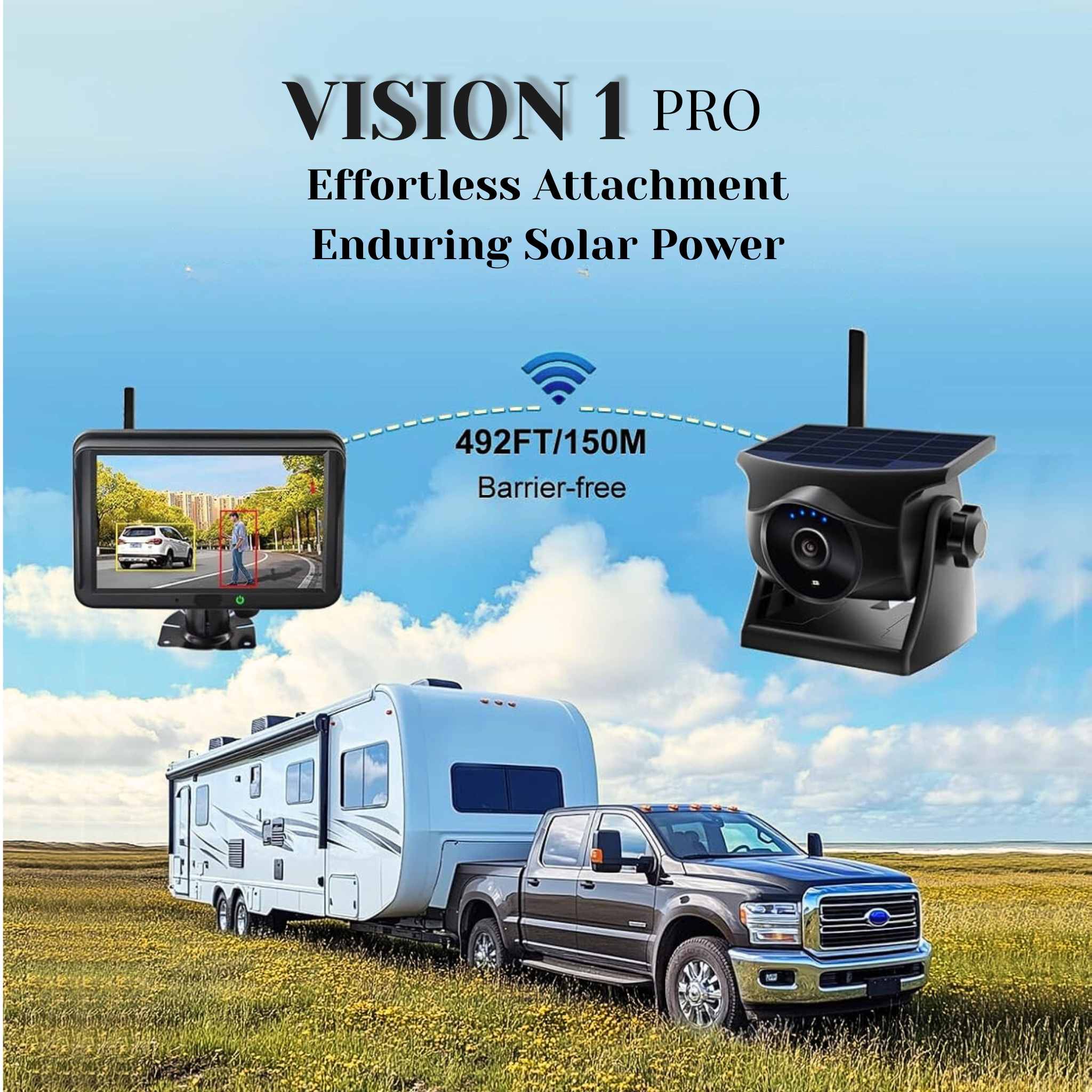 Magnetic Solar Powered Camera - With Mounting Screen