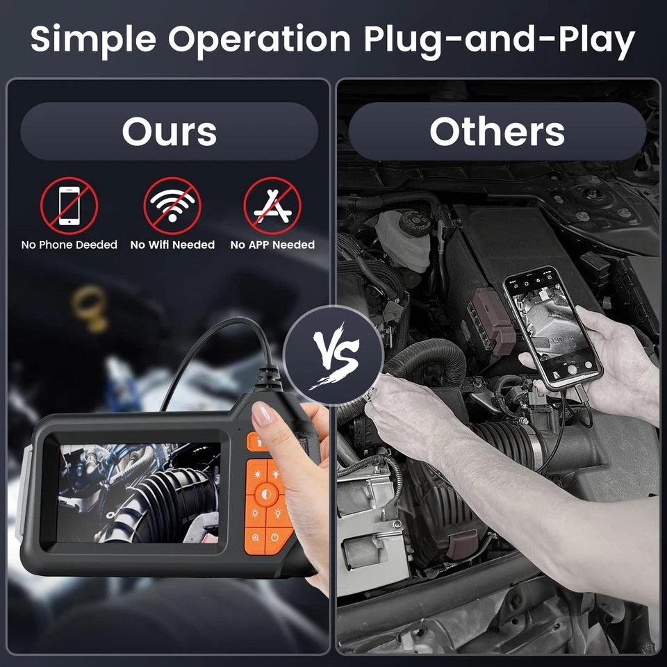 Endoscope Camera with Light: Dual Lens Industrial Borescope 5 METRE