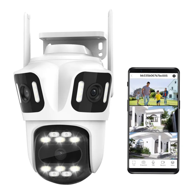 Triple Lens Outdoor Security Camera