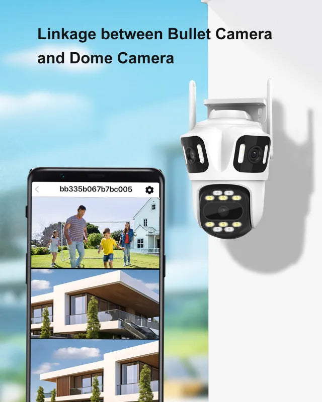 Triple Lens Outdoor Security Camera